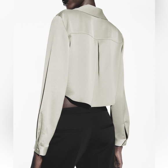 Zara cropped blouse satin effect - Picture 5 of 8